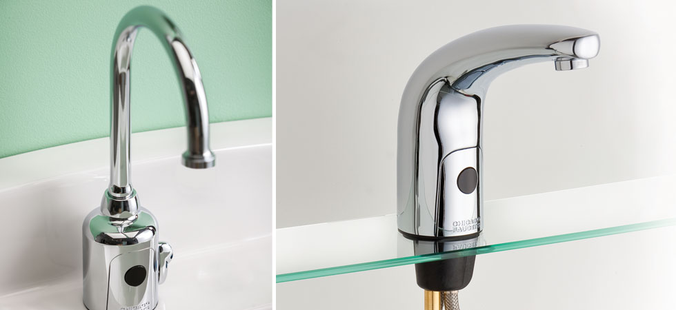 Closeups of Patient HyTronic faucets