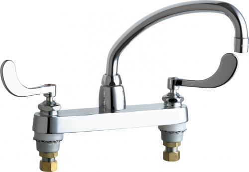 Deck-mounted manual faucet with 8