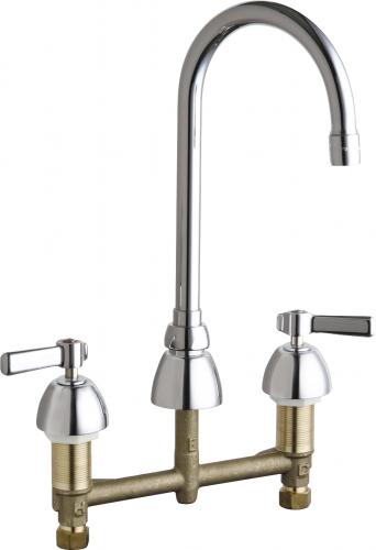 Deck-mounted manual faucet with 8